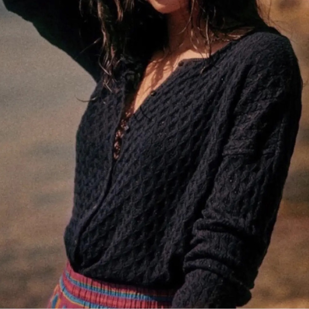 Sezane Adela Cardigan, Navy, M - Picture 2 of 6